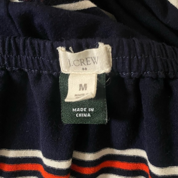 J CREW Navy Striped Strapless Stretch Jersey Summer Maxi Dress Women’s Sz Medium - Picture 7 of 9